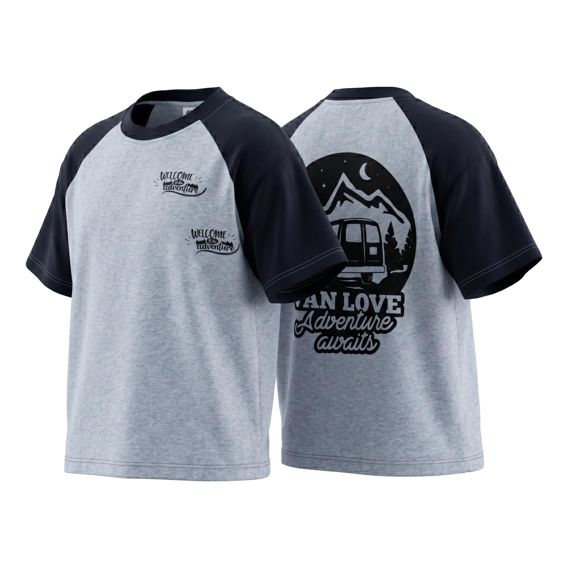 Boys Summer Raglan Sleeve Cotton T-Shirt - Short Sleeve for Medium and Large Kids 130 cm серый