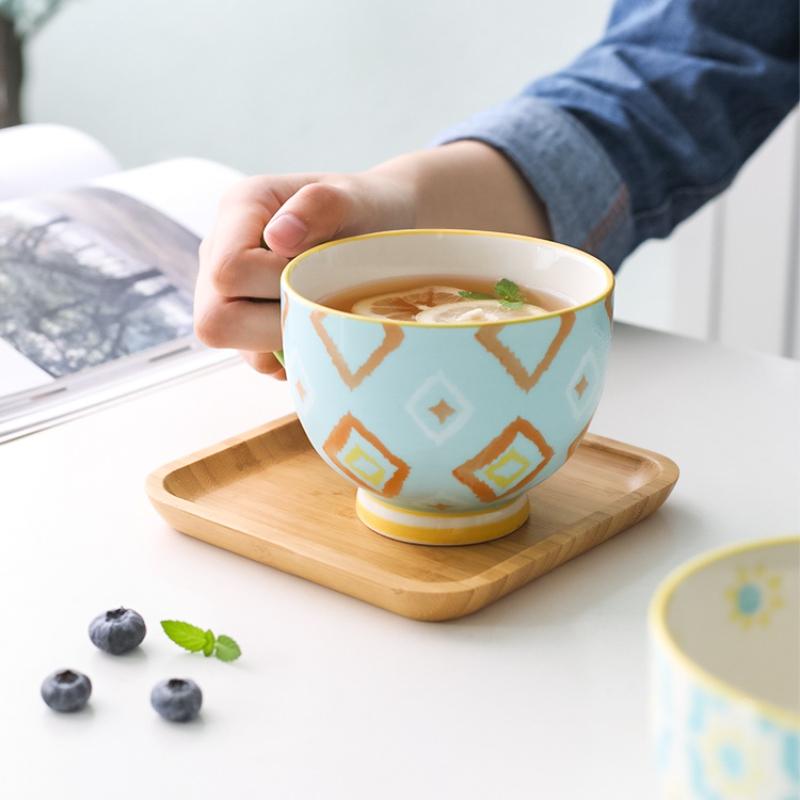 Retro Creative Nordic Personality Trend Large-capacity Mug Breakfast Mug Cereal Milk Mug Cute Girl Mug Ceramic Coffee Mug