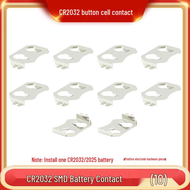 3V Coin Battery Holder for CR2032, CR1220, CR1632, CR2450 - Spring Contact SMD Connector