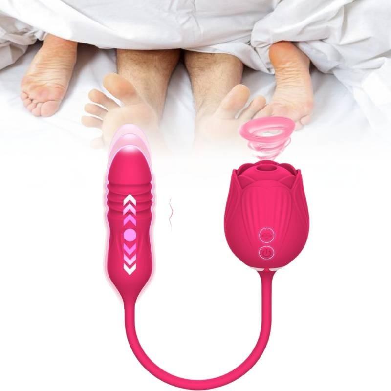 Sensual Dual-head Rose Massager For Women Eco-friendly Silicone Adult Toy