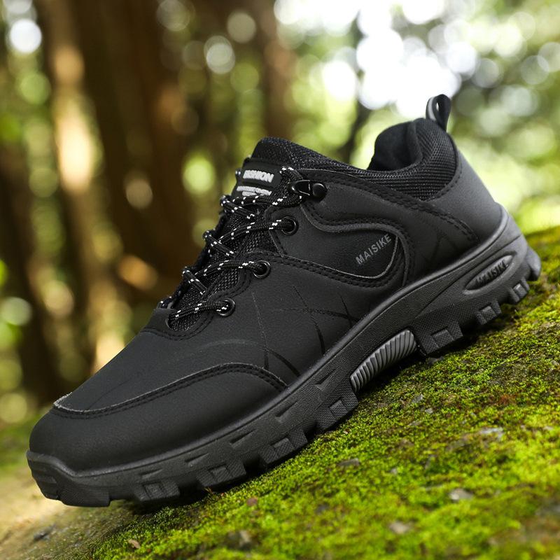 

Мужская обувь спортивная и повседневная обувь зимняя уличная на платформе обувь для хайкинга на толстой подошве теплая нескользящая водонепроницаемая хлопковая обувь 39