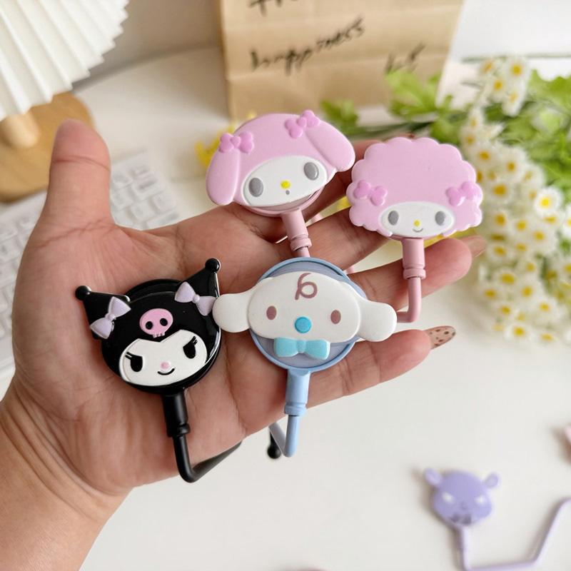 Hello Kitty Hook Kuromi My Melody Hooks Desktop Hooks for Hanging Bag Cap Cup Data Cable Desktop Organizer