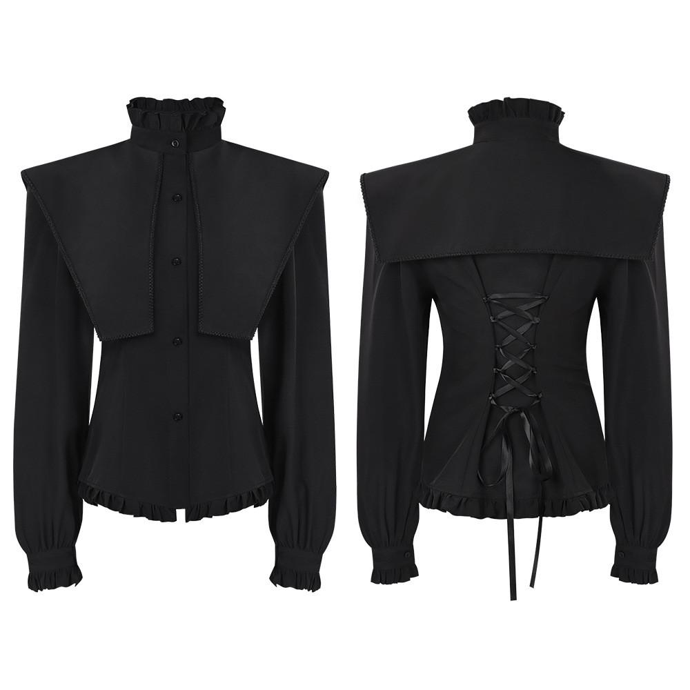 Camisa Medieval Gótica de Lino Para Cosplay y Representaciones Teatrales