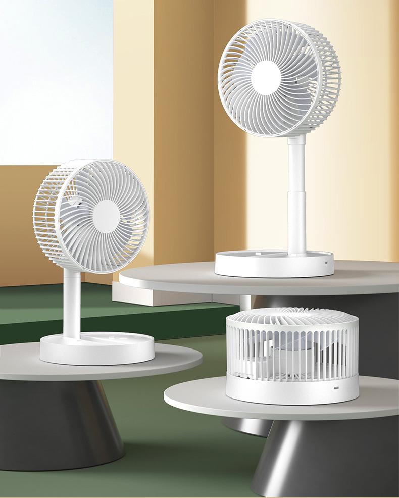 Foldable 6-inch USB Charging Mini Desktop Fan with Telescopic Head and Long Battery Life
