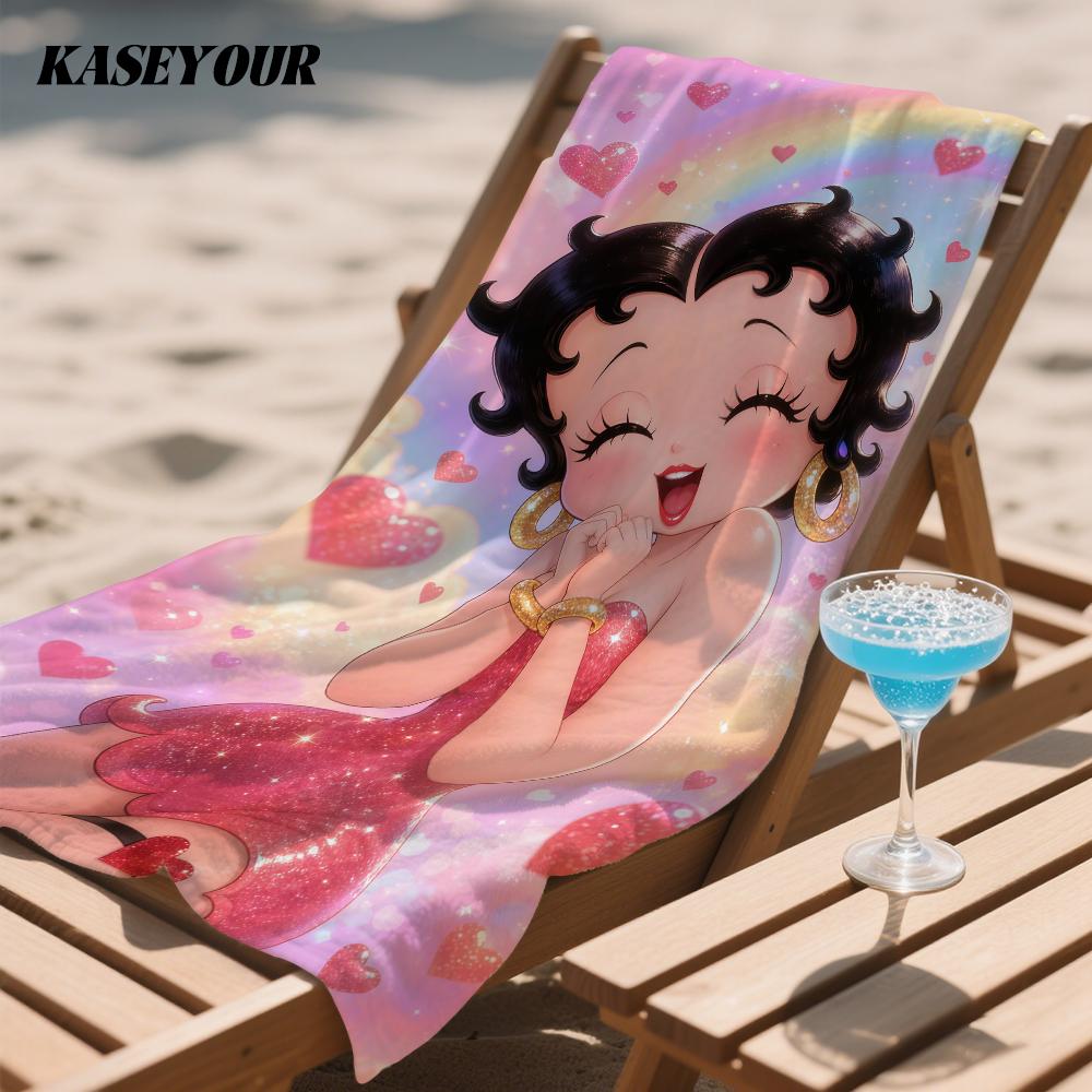 Cute B-betty B-boop Various Quick Drying Bath Towel Microfiber beach towel light weight swimming camping yoga beach out