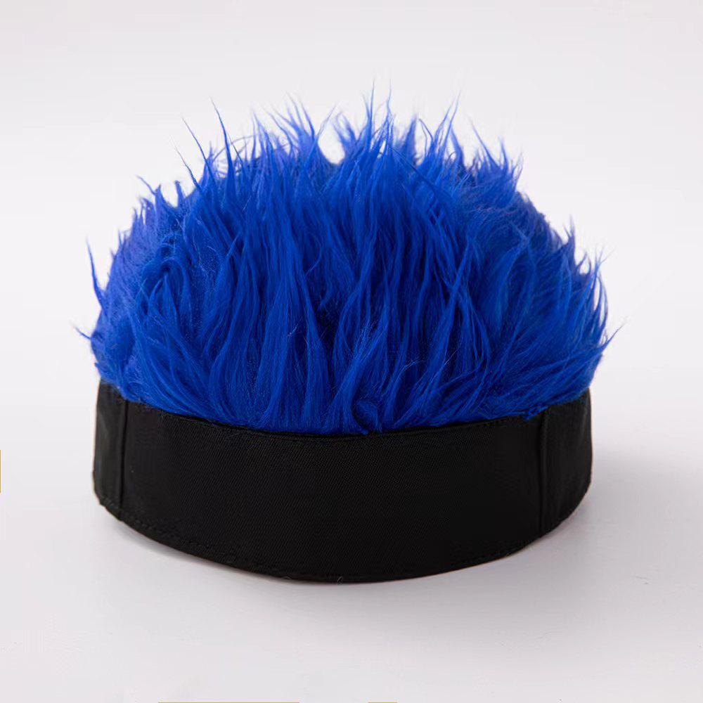 Vintage Hip-Hop Brimless Wig Hat: Retro Melon Skin Design