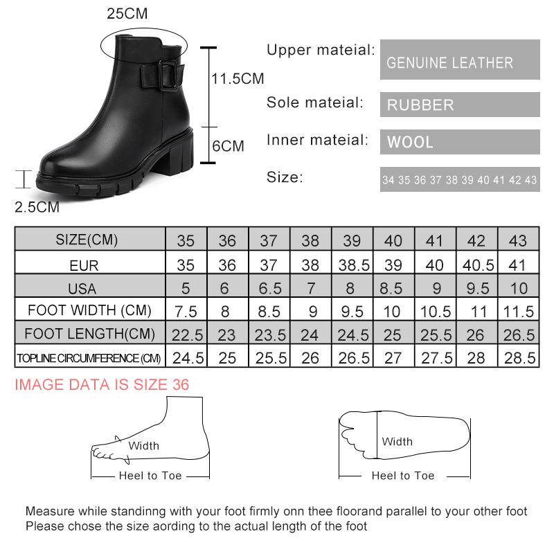 Fashion AIYUQI Women Boots Winter Shoes Genuine Leather British Style Women Ankle Boots High Heel Fashion Warm Wool Ladies Short Boots