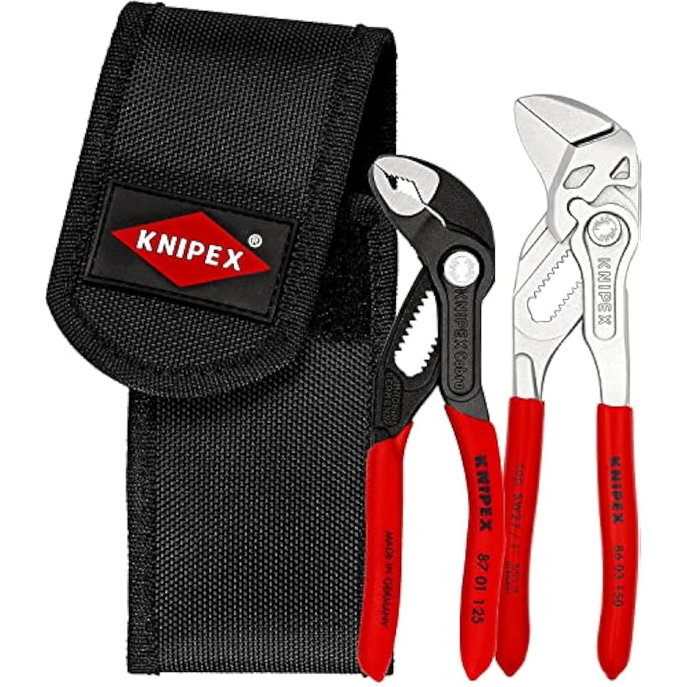 Knipex 002072V01 2-Piece Mini Cobra Cobra Water Pump Pliers & Pliers Wrench Set with Durable Pouc...