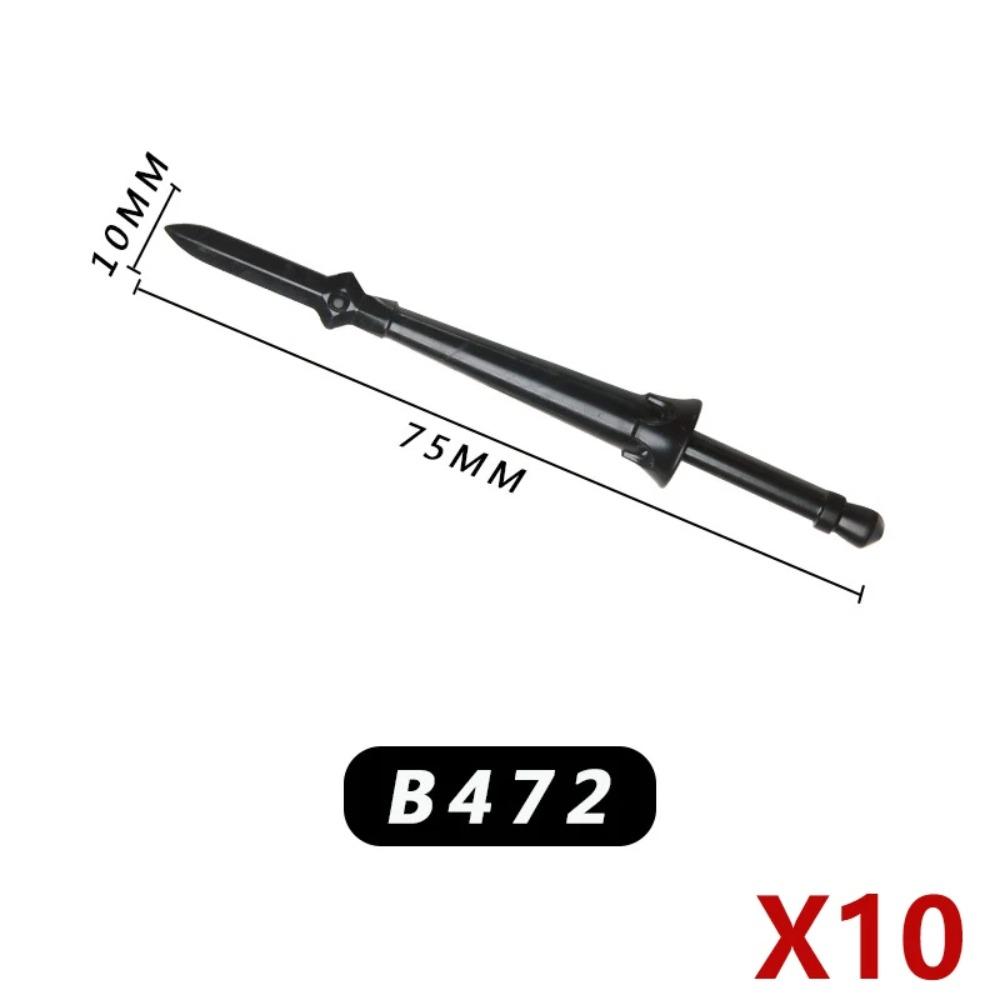 Military Medieval Building Blocks Soldier Warrior Waffen Accessories Sword Battle Axe Hero Villain Series Double-edged Sword Toy