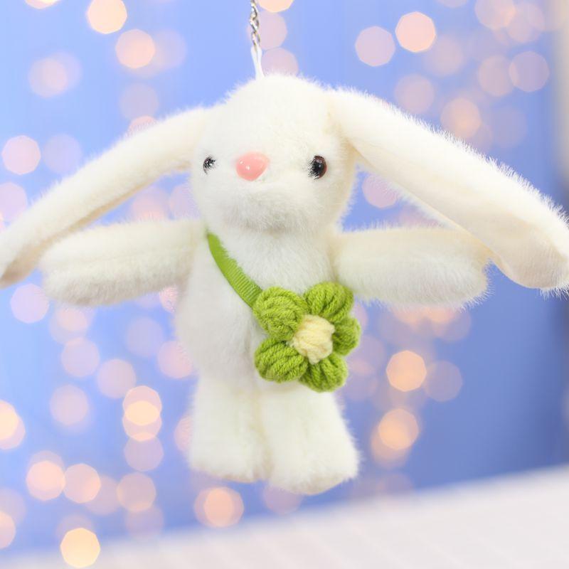 Niedlicher kleiner Kaninchenanhänger, Plüschtier, Puppe, Bär, Schultasche, hängende Dekoration, Schlüsselanhänger, Puppe