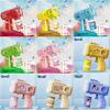 Leak-Proof Handheld Light-Up Electric Bubble Gun for Kids - Automatic Multi-Hole Flashing Bubble Machine Toy
