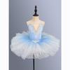 Rochie tutu de balet albă cu paiete pentru copii mici, costume de dans jazz pentru fete, balerini, tutu, haine de dans pentru copii