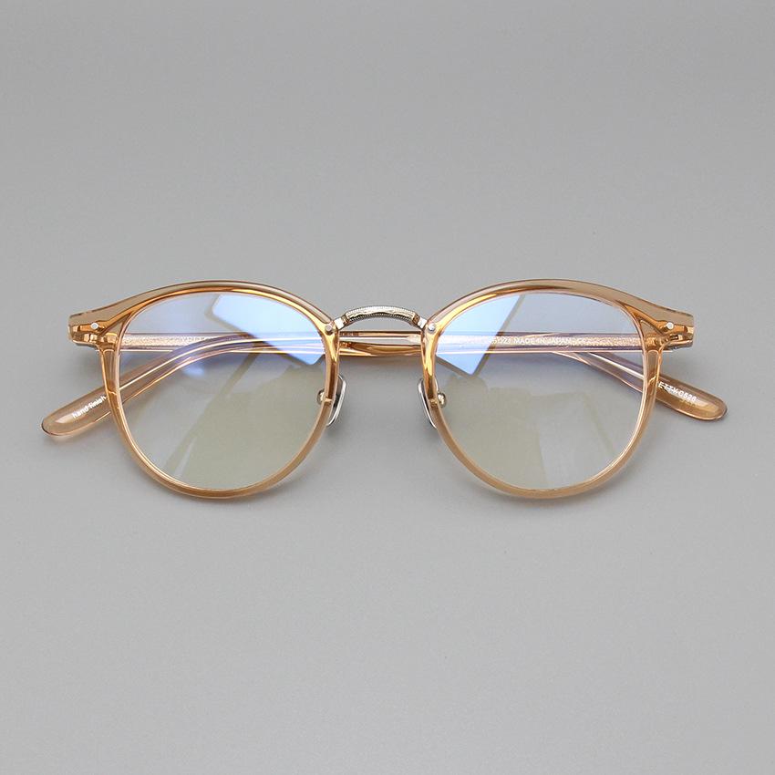 

Японские очки Круглая оправа Ретро, Очки Чжунцзинь, Чистый титан