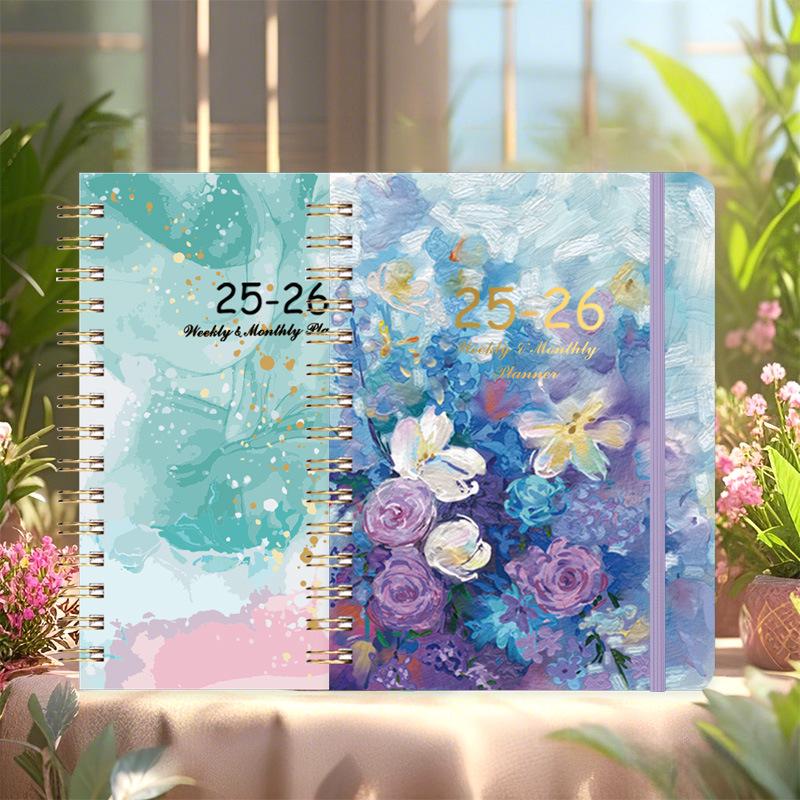2026 English Student Weekly A5 Planner Coil Notebook