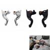 Chrome/Black CNC Aluminum Edge Cut Hand Control Lever Kit Brake Clutch Levers 2 Finger 5.3" for Softail Breakout
