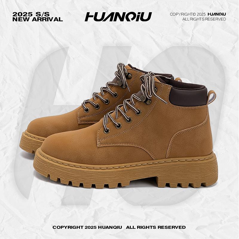 Global thick-soled Martin boots men's ZHQ-HY2160 autumn popular versatile retro men's shoes outdoor casual rhubarb boots