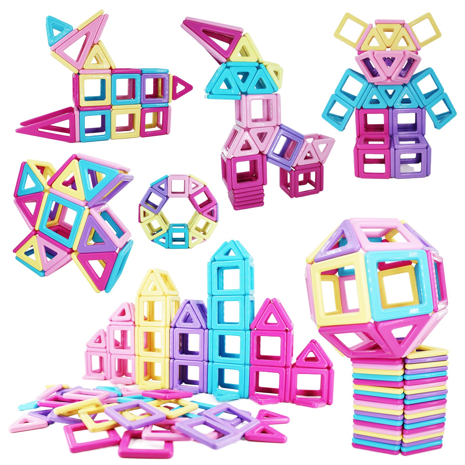 

CANDYCOOL Magnetic Building Blocks Expansion Set, 54 Pieces, Refill Set, CE Safe, Educational Toy, Magnetic Toy, 3D Puzzle, Building Blocks, Toy for