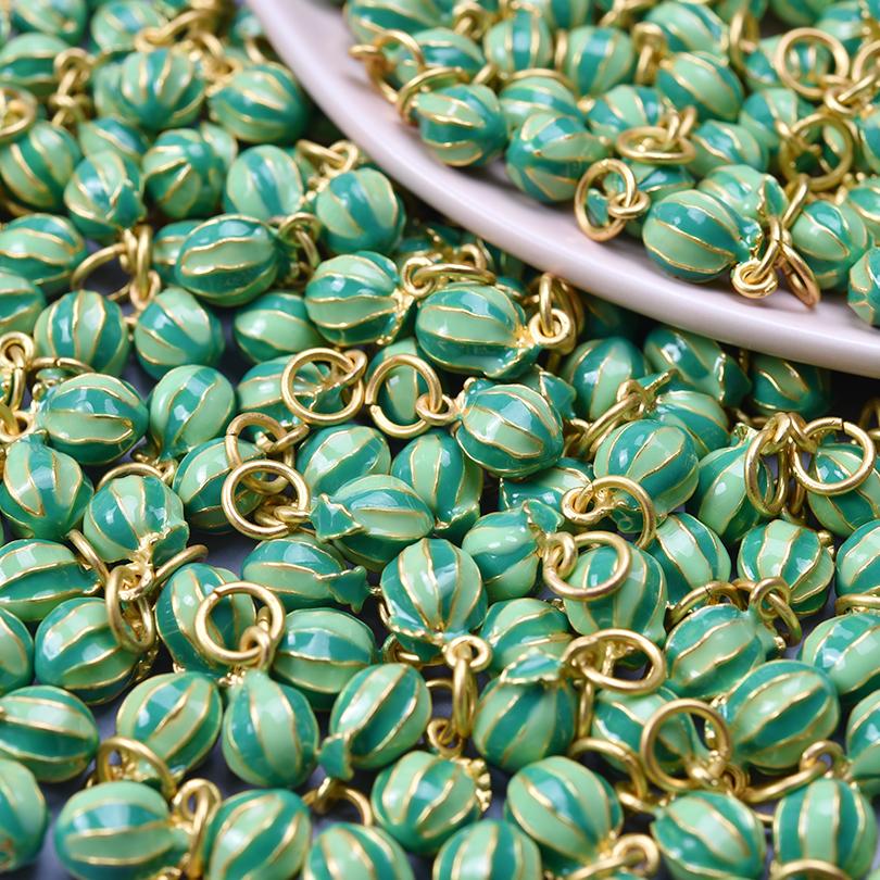 5pcs Fashion Strawberry Peach Watermelon Enamel Charm For Jewelry Making Supplies 3D Alloy Pendant DIY Accessories Findings Bulk