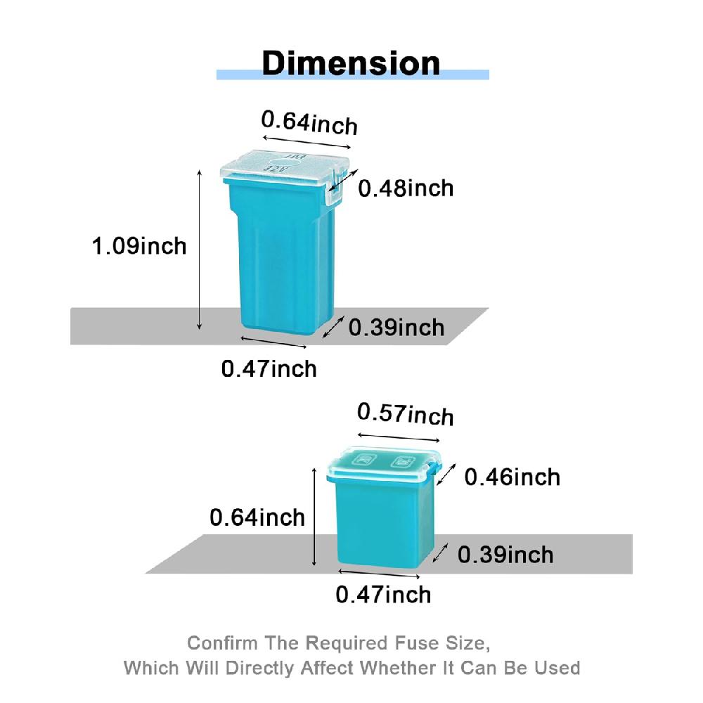 40 Pcs Car Cartridge Fuses - Automotive For Jcase Fuses Assortment Kit Low Profile And Tall/Standard Box Shaped Fuses 20A 30A 40A 50A 60A