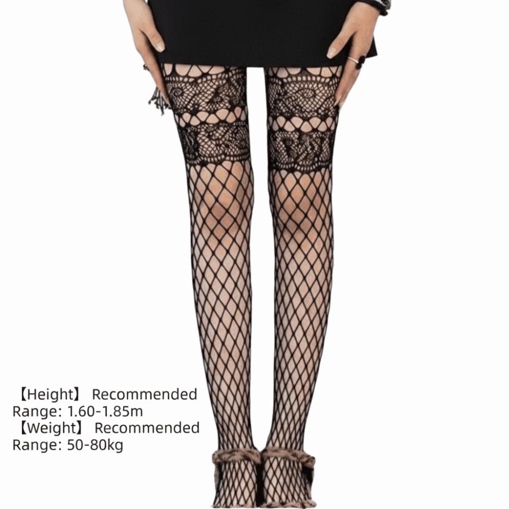 Large Mesh Pantyhose Thin Mesh Hollow Out Tights Y2K Mesh Tights Punk Style