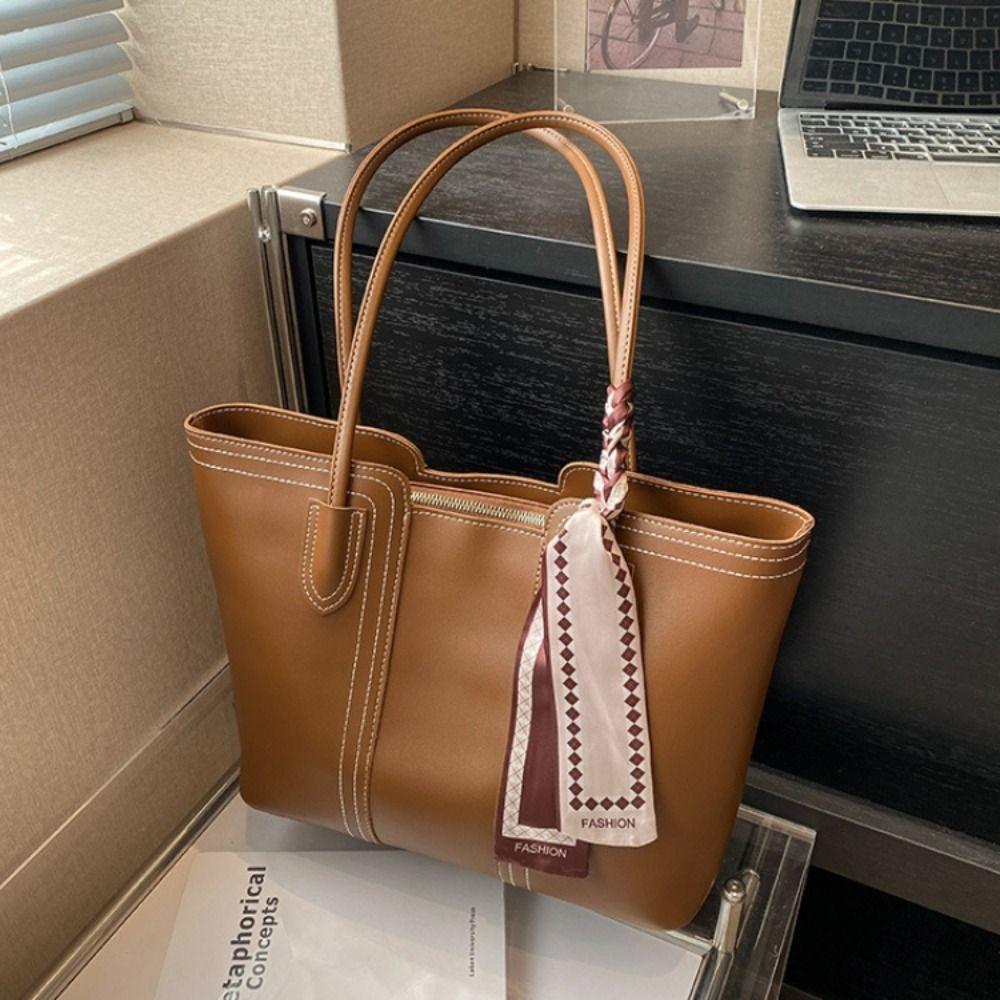 Silk Scarf One Shoulder Bag Korean Style Women Handbag Storage Pouch Tote Bag Shopping