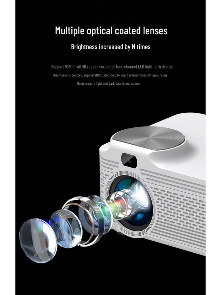 Ultra HD Smart Home & Hotel Projector for Mobile and Office Use