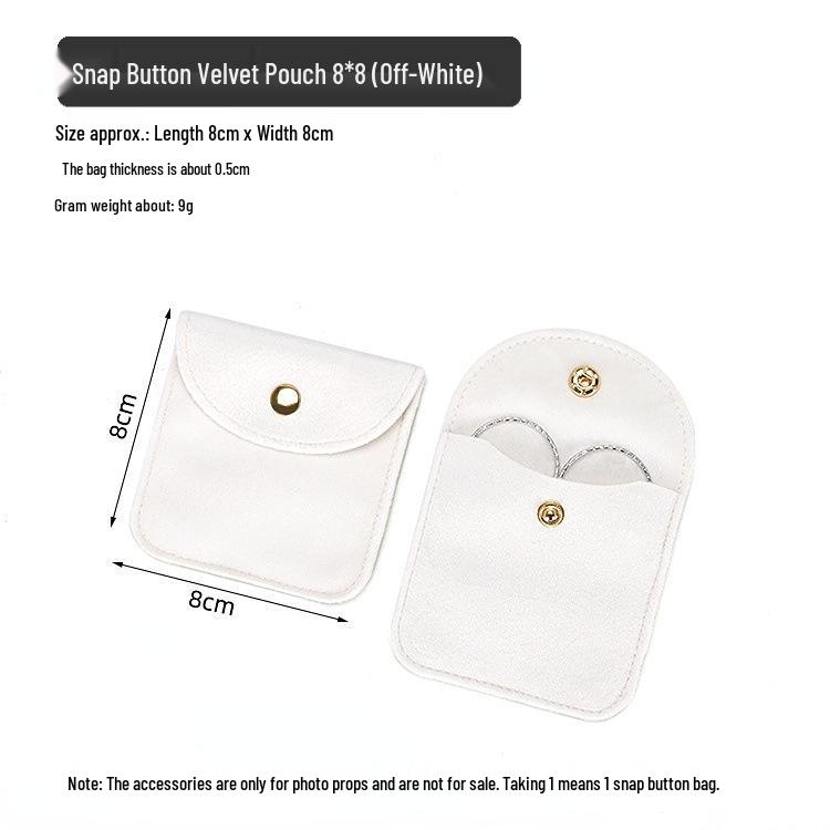 Samt Druckknopf Schmuckbeutel für Ringe & Halsketten - Mini Aufbewahrungsbeutel