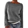 Maglione Basic a Maglia Tinta Unita con Scollo Rotondo Elegante e Versatile Lussuoso Vestibilità Rilassata Snellente e Versatile Top