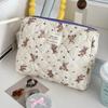 Fashion Women Cartoon Bear Makeup Bag Large Capacity Cute Travel Organizer Quilted Pouch Bag Ladies Toiletry Storage Handbag