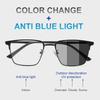 Photochromic Glasses Blue Light Resistant Glasses Men'S Half Frame Business Glasses Women'S Finished Computer Glasses
