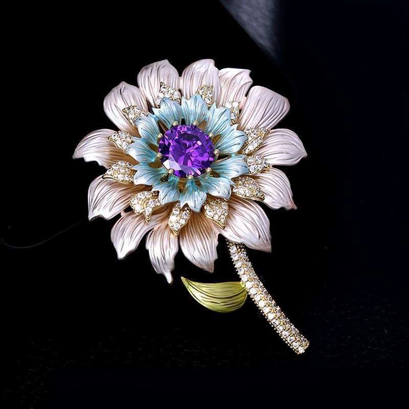 Sunflower Brooch, A High-end Feminine and Fashionable Accessory with A Light Luxury Design