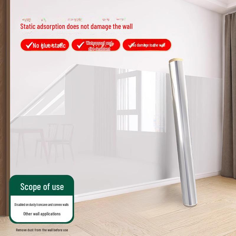 Electrostatic Wall Protection Film: Adhesive-free, Transparent, Waterproof, Scratch & Dirt Resistant.