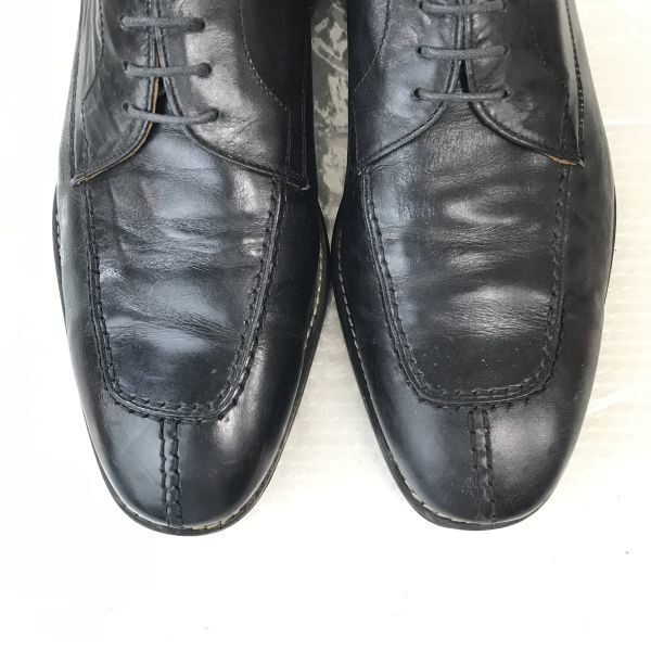 Hergestellt in Japan Aoki les mues Leder U-Spitze Schuhe Herren 25.5 EEE Schwarz Kleid Business(GEBRAUCHT)