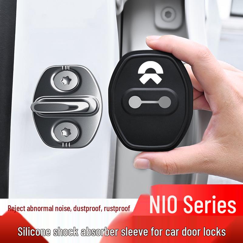 NIO ES6/ET5T/EC6 Car Door Shock Absorbing Silicone Buffer Pads & Protective Lock Covers.