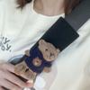 Cute Bear Car Seatbelt Shoulder Pad Interior Decoration Cartoon Plush Protective Cover for Girls Anti-Strangling Accessory