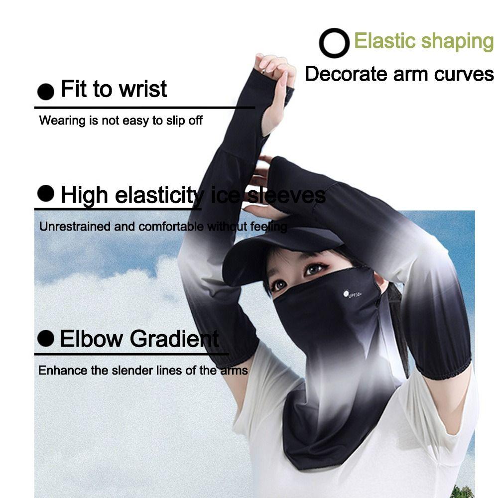 UV Protection Ice Silk Face Mask Breathable Sunscreen Face Veil Fashion Ice Silk Sleeve Outdoor