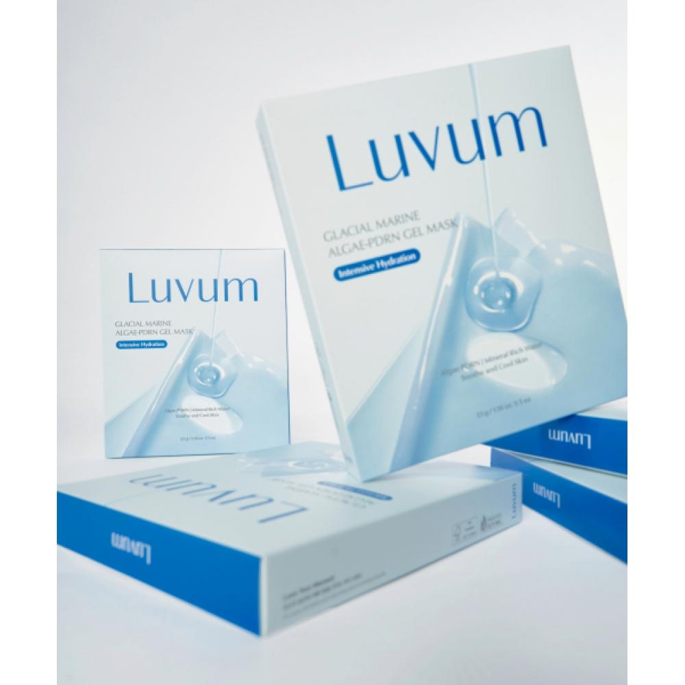 Luvum [free Pdrn Serum Sachet Large Volume 15 Sheets] Lavium Ulleungdo Marine Water Pdrn Cooling Gel Mask  Pack Of 5  Pack Of 3