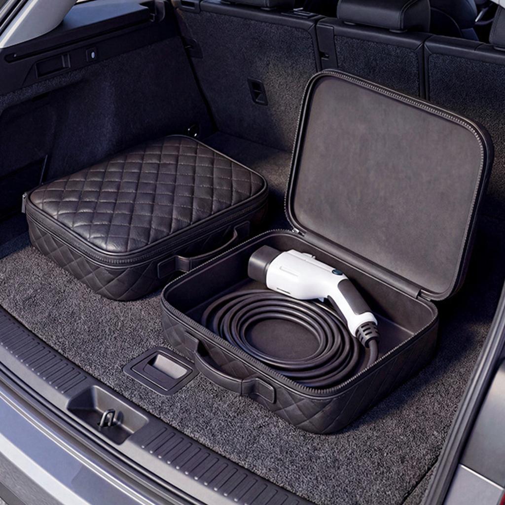 Electric Vehicle Charging Storage Pouch Organizer Designed For Multiple Device Models In Cars And SUVs Easy Cable Management