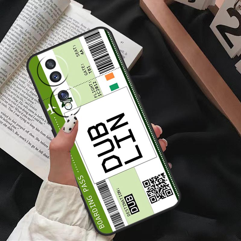 Boarding Pass Ticket For Honor Magic 8 6 7 Pro Case For Honor X9d X9c X9b X9a X8c X8b 200 400 50 70 90 Lite Win RT