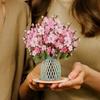Pop-Up Wildflower Valentine's Card 3D Paper Flower Bouquet Greeting Card Foldable Romantic Floral Cards for Birthday Mother's Day Anniversary