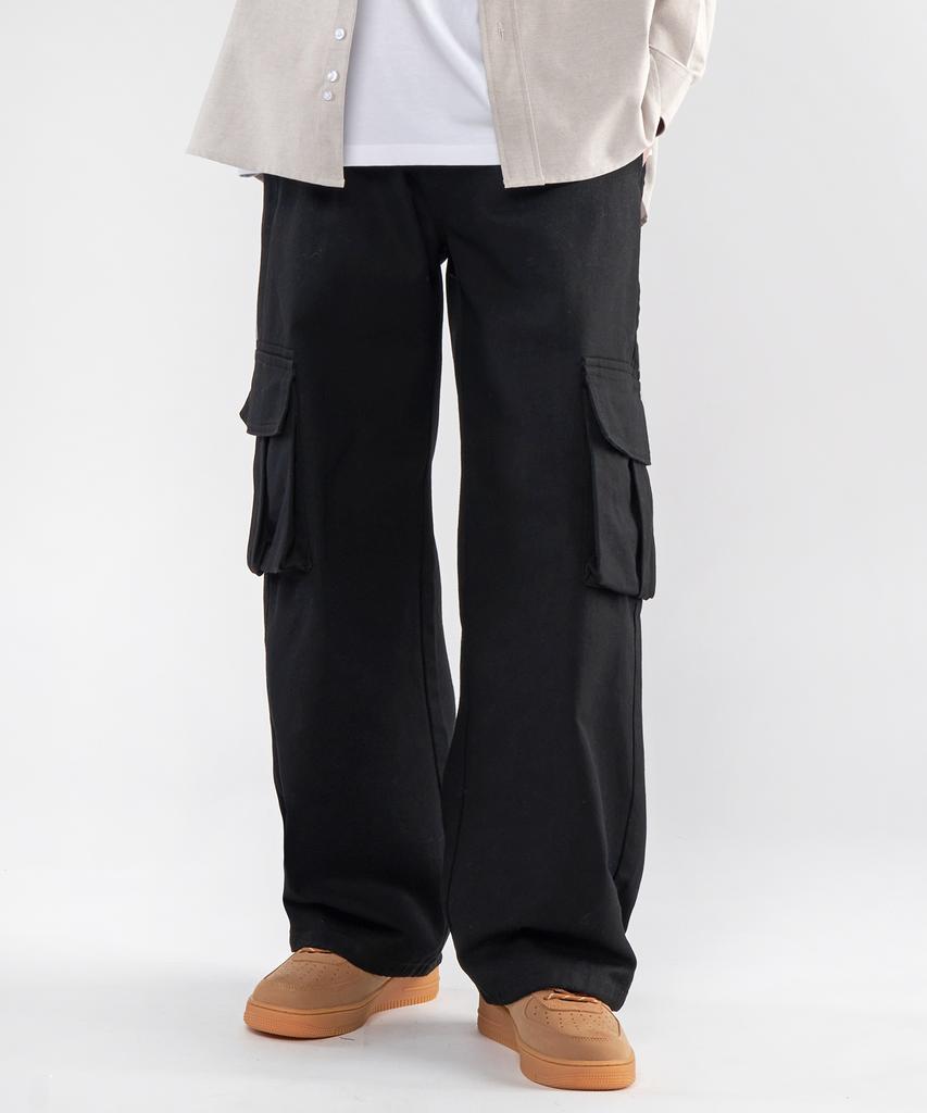 UNTAPPED STUDIO [2Pack] Single-Pleat 7-Count Cotton Wide Cargo Pants 3 Colors