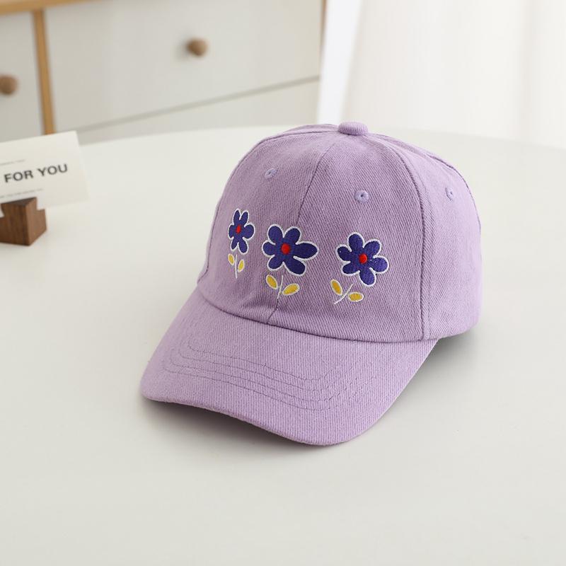 Baby Girls Baseball Summer School Cartoon Flowers Children Outdoor Kids Caps for 2-8Years Adjustable Sports Hats Cotton