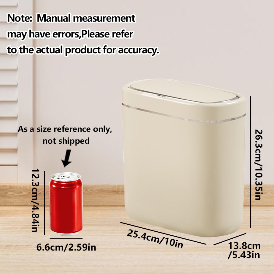 ONEKA Touchless Desktop Mini Slim Trash Can Motion Sensor Induction Trash Can with Lid Smart Trash Bin Office