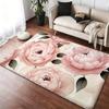 Pfingstrosenblumen-Malerei Bodenteppich Gemütlicher Flanell Weich Dick Rutschfester Teppich Für Wohnzimmer Schlafzimmer Küche Dekor Teppiche