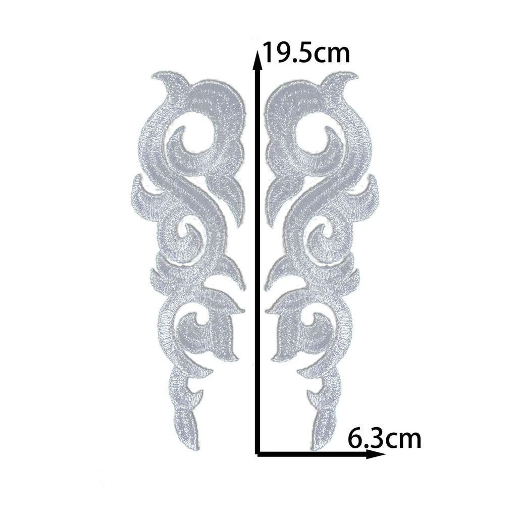 Honeysuckle Pattern Embroidery Cloth Sticker National Ancient Costume Opera Stage Decoration Clothing Patch Diy Handmade Clothing Accessories