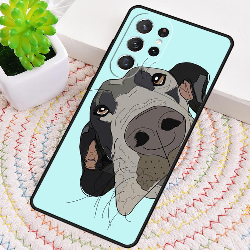 Great Dane Dog Watercolor Silicone Phone Case For Samsung Galaxy note 10 pro S26 S25 S24 S23 S22 S21 Plus S25Ultra Capa Cover