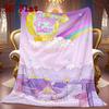 The Fairly World Creative 2D Flat Pattern Flannel Blanket High quality All Seasons Warmth and Comfort Perfect for Christmas Gifts.