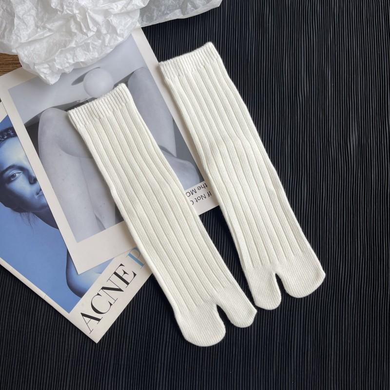 

Высококачественные хлопковые женские двухносые весенне-осенне-зимние теплые носки модные ретро полосатые японские носки таби толстые нитки иглы Size 35-41