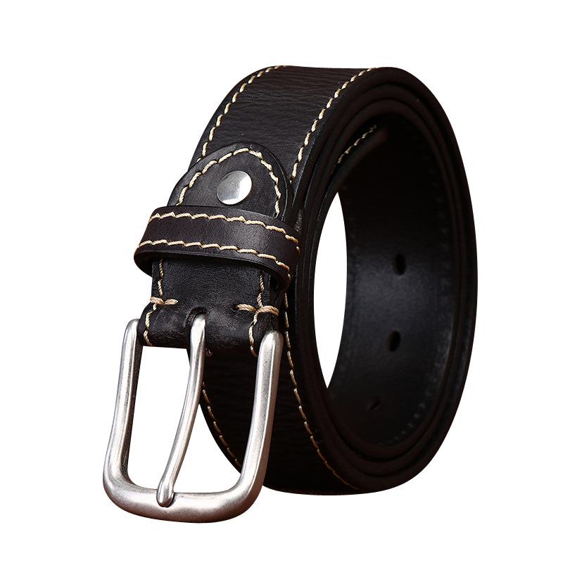 Pásek Pánské Retro první vrstva hovězí kůže Móda Univerzální Běžné Džíny Pásek Pánské