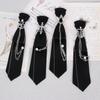 Metal Chain Black Necktie Punk JK Shirt Decoration Fashion Jewelry Bowtie  School Uniform